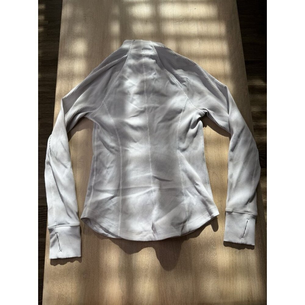 Athleta Salutation Ribbed Jacket III White Size Small *Stained* - Picture 4 of 7